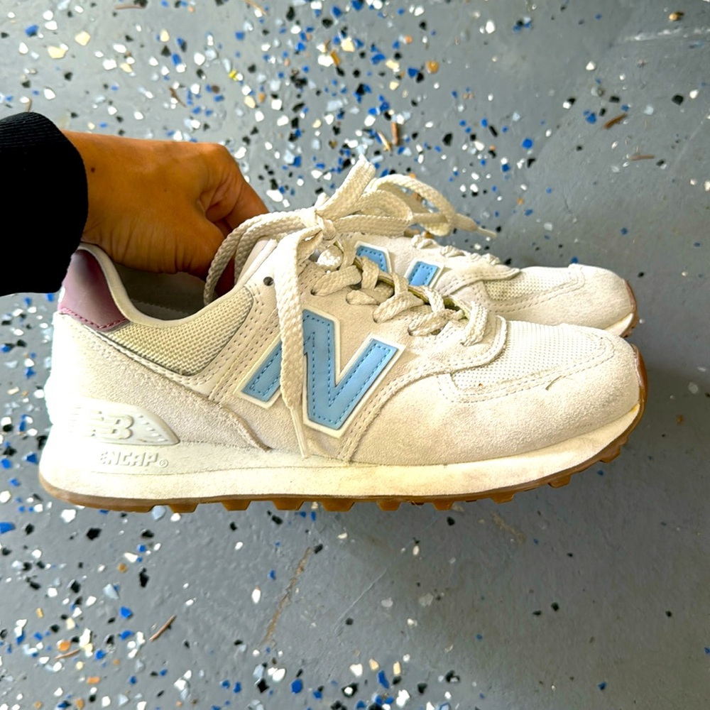 Multi colored new balance. Pink and blue . Size 6.5